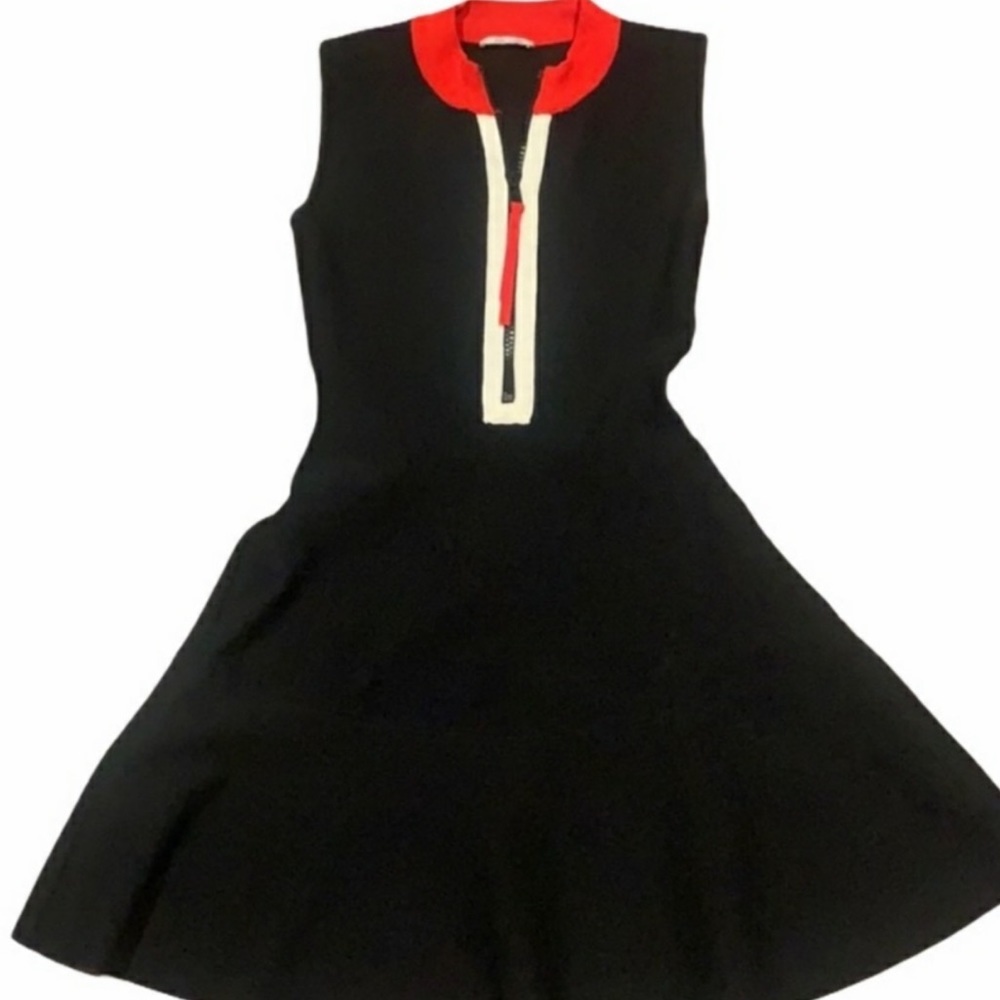 Le Dai Boston Boutique Alexander McQueen Sleeveless Fit & Flare Zip Neck Dress M